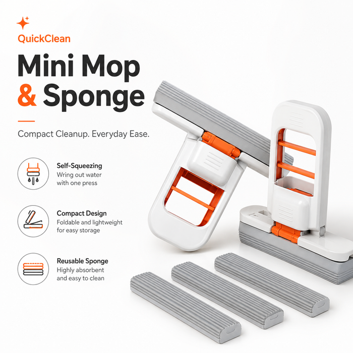QuickClean Mini Mop & Sponge